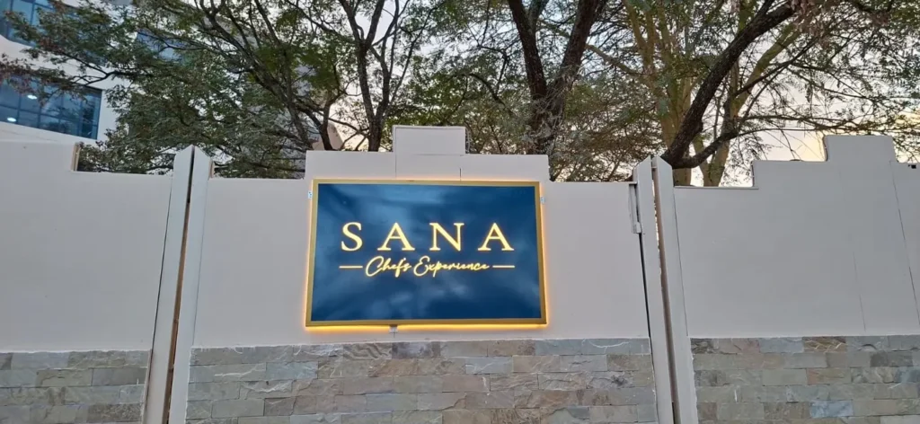 SANA entrance wall sign