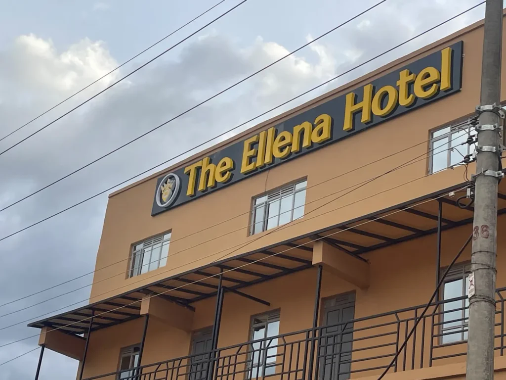 The Ellena Hotel building sign
