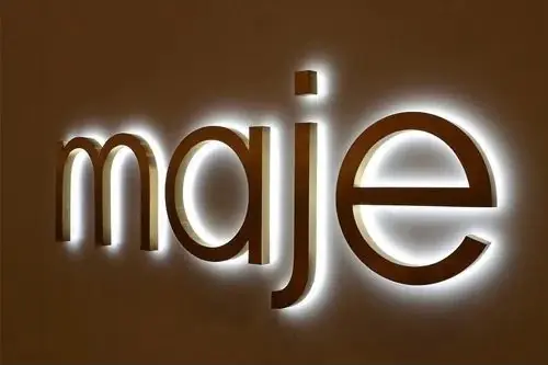 Maje backlit letters