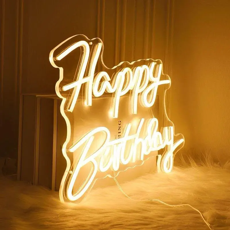 Happy Birthday neon sign